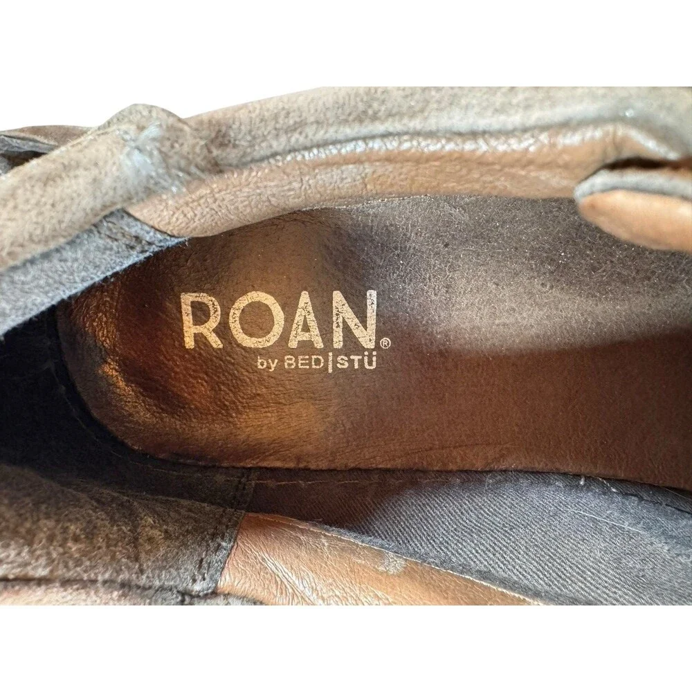 ROAN By Bed Stu Tennis Shoes 9 Men Henson Burnished Dark Grey Distressed Leather